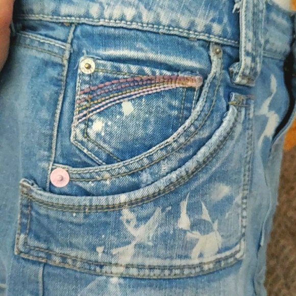 ‼4/$20Hint jeans skirt light wash distr + bleach 7 - Picture 9 of 13